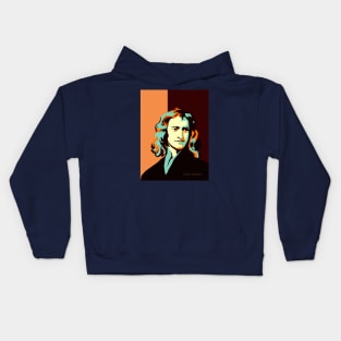 Isaac Newton with background WPAP Kids Hoodie